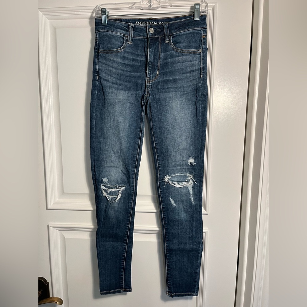 American Eagle - Hi-Rise Jeggings - Size 2 - Medium Indigo - EUC